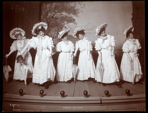 A scene from The Junior Show, an amateur production presented by underclassmen at Barnard College, New York c.1905